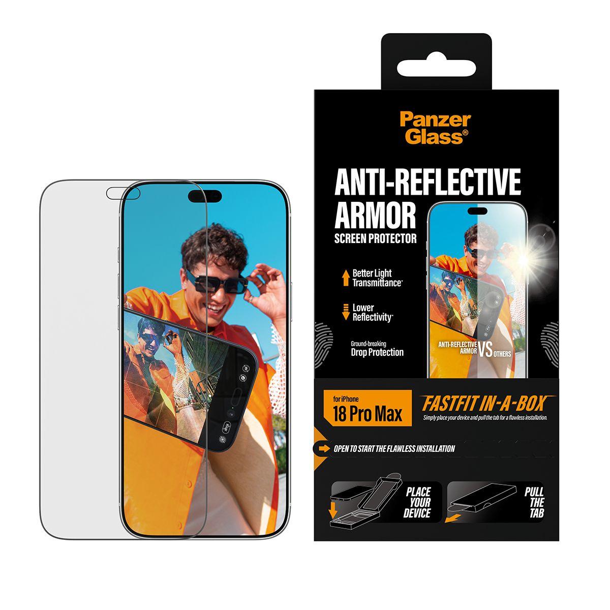 Película de Proteção de Ecrã PANZERGLASS Anti-reflective Armor para iPhone 18 Pro Max (Apple iPhone 18 Pro Max - Transparente) — miniatura 2