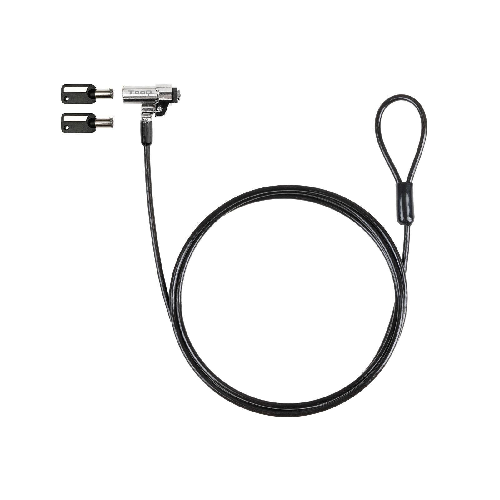 Cabo de Segurança TOOQ TQCLKC0045-G (Universal - Aço galvanizado - Fecho com combinação - Cinzento)