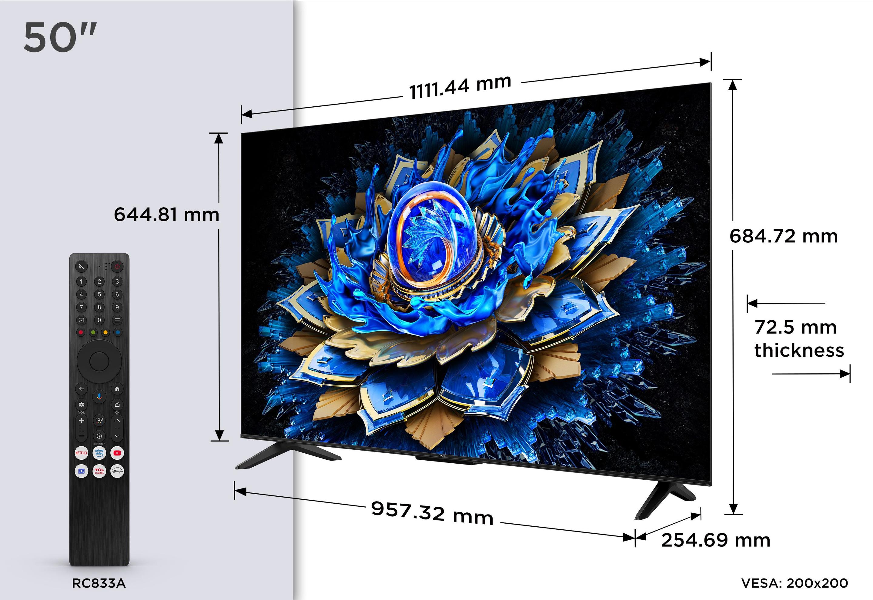 Televisão TCL TV 50T69C (50" - LCD - 4K Ultra HD - Preto) — miniatura 4