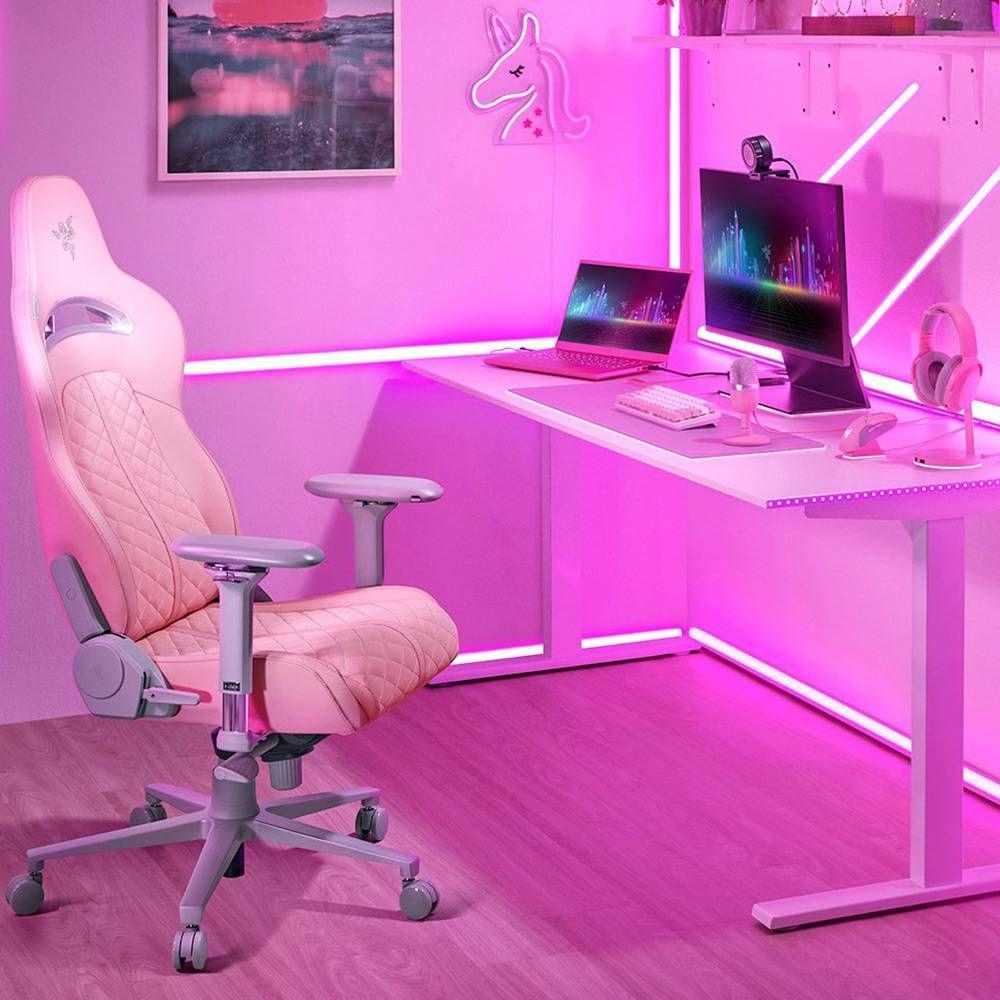 Cadeira Gaming RAZER Enki Quartz (136 kg - 4D - Couro sintético - Rosa), miniatura 4