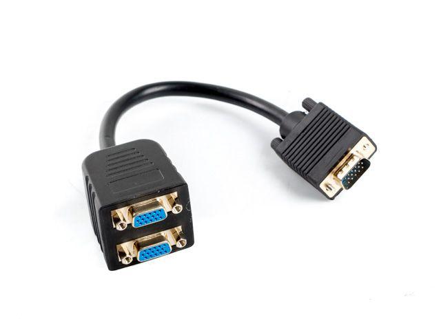 Adaptador Divisor VGA LANBERG AD-0020-BK (0,2 m - 2 x VGA - Preto)