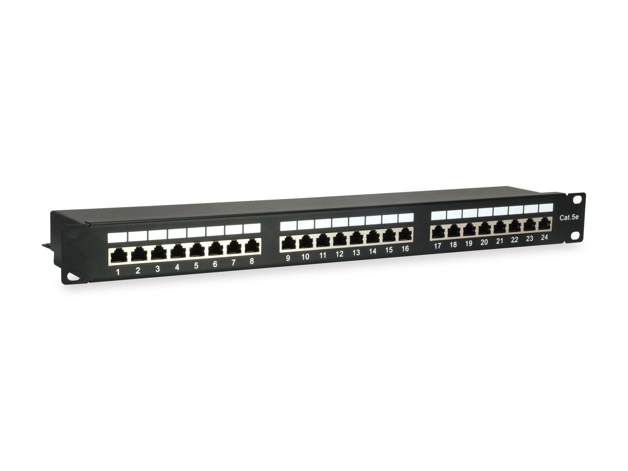 Painel de Patch EQUIP 327425 (24 Portas RJ45 Cat5e FTP - Preto)