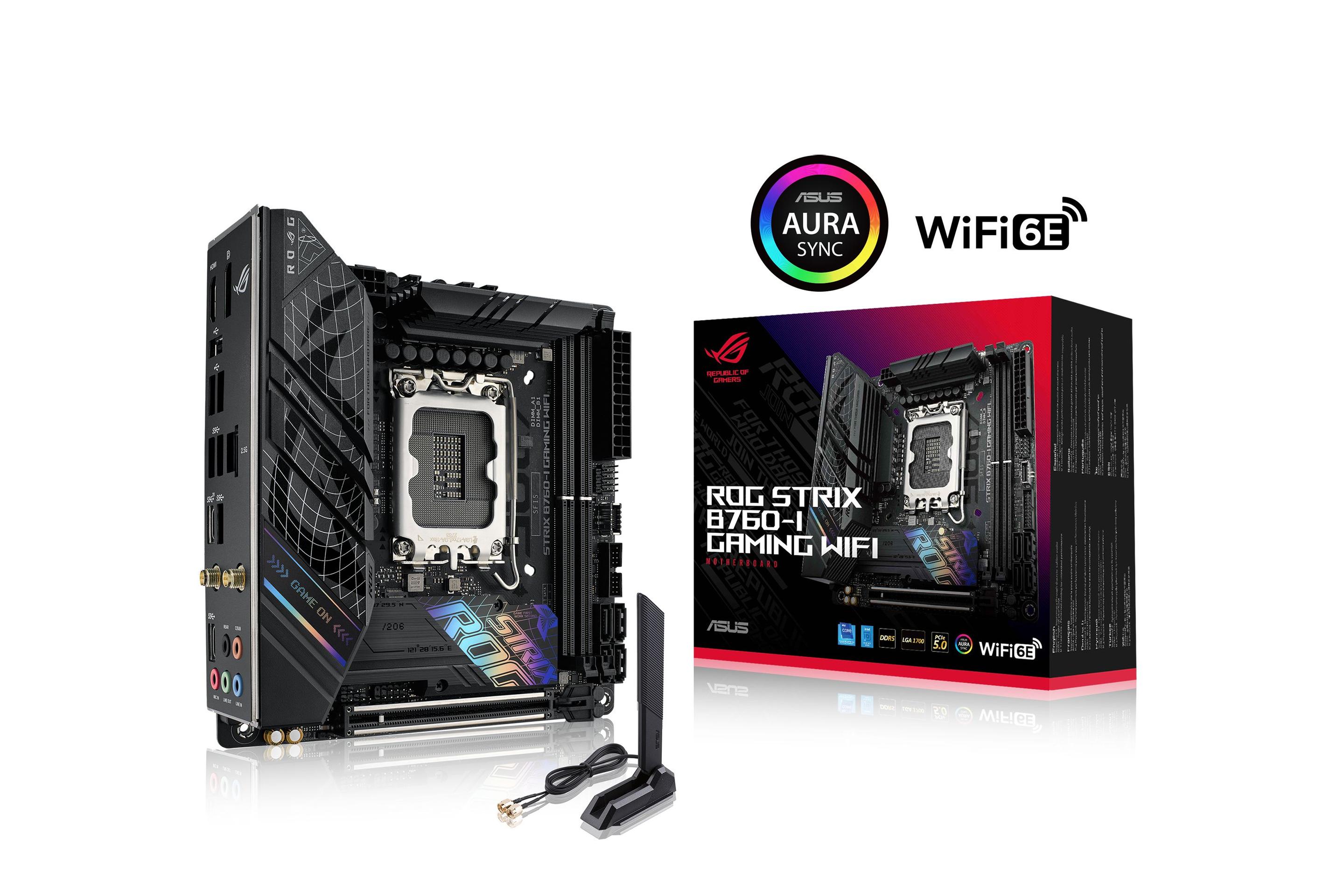 Motherboard ASUS ROG STRIX B760-I GAMING WIFI (LGA 1700 - mini-ITX - Duplo canal), miniatura 2