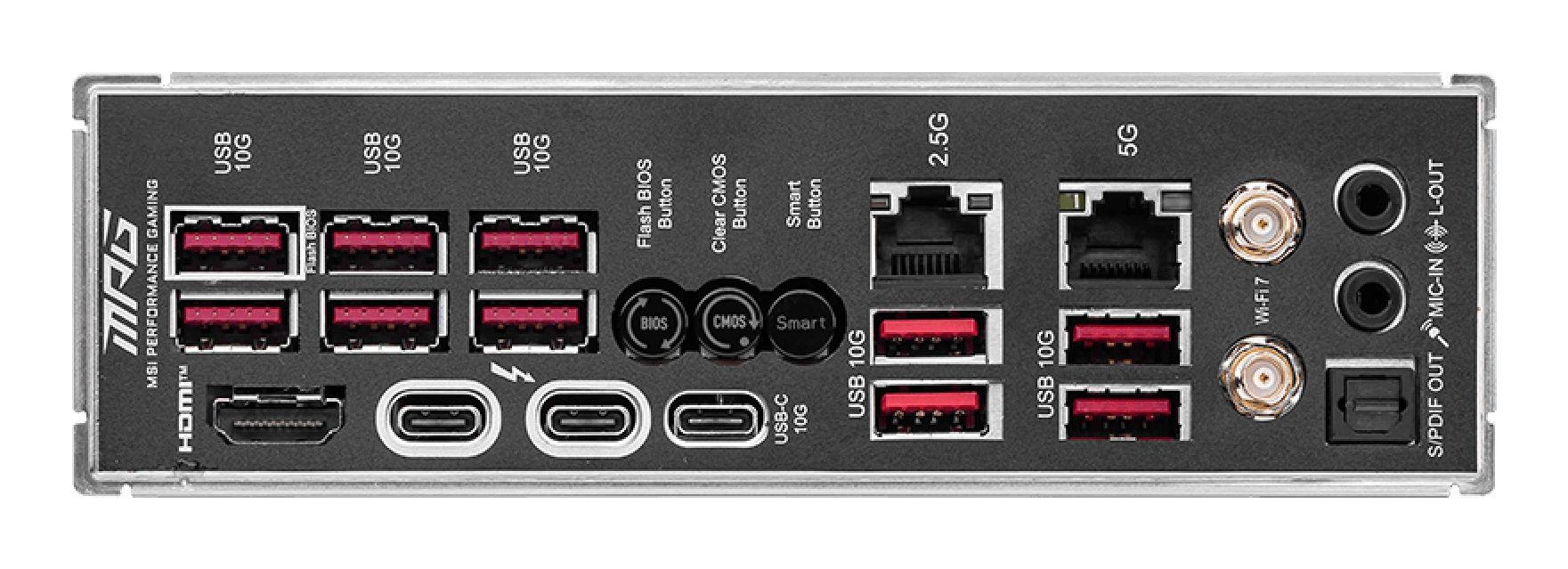 Motherboard MSI MPG Z890 CARBON WIFI (LGA 1851 (Socket V1) - Intel Core Ultra - ATX - Preto), miniatura 5