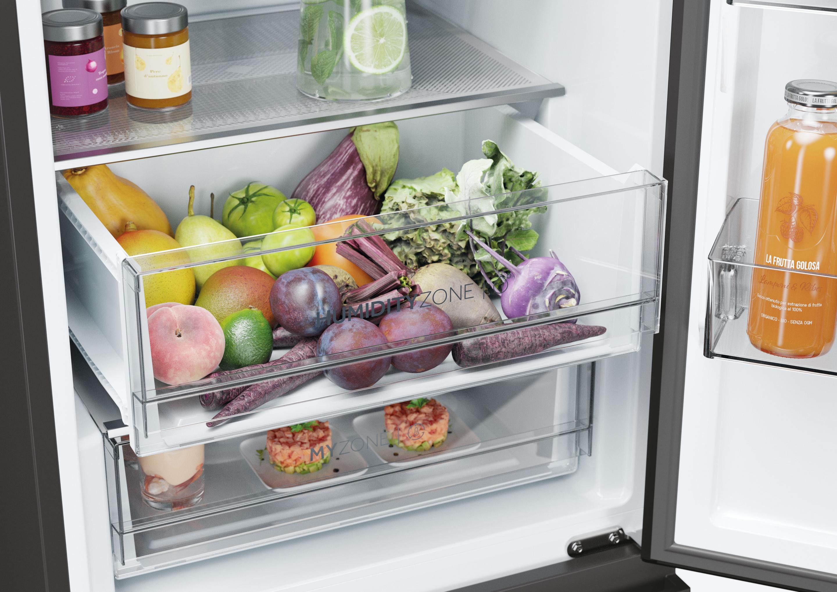 Frigorífico Combinado Independente HAIER HTW5618DNPT (360 l - hOn - 185x59,5x66,7 cm - Preto) — miniatura 8
