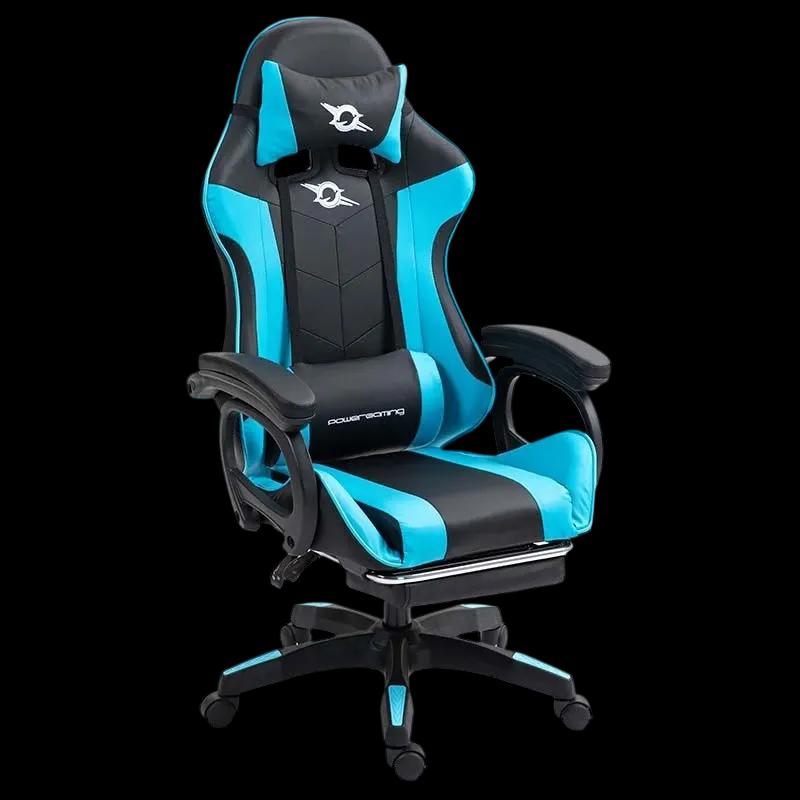 Cadeira Gaming POWERGAMING 813 (Aço - Preto e Azul)