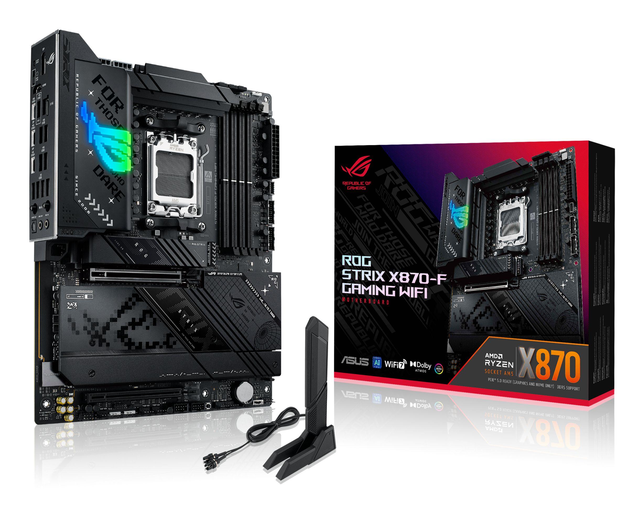 Motherboard ASUS ROG Strix X870-F Gaming WiFi (AM5 - ATX - Duplo canal - Preto)
