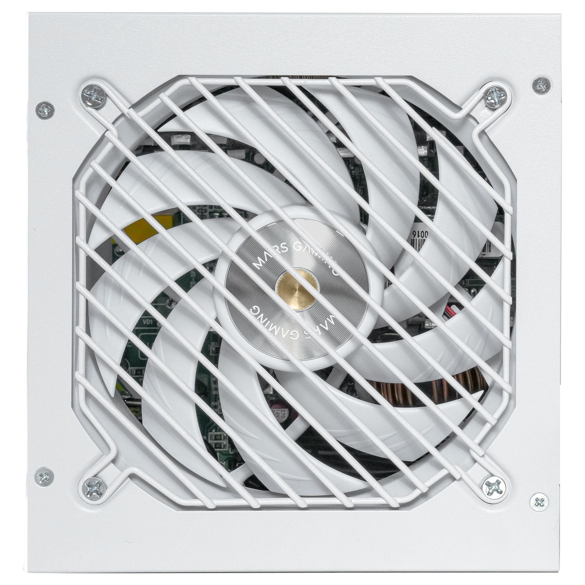 Fonte de Alimentação MARS GAMING MPB650PSIW (ATX - 80 Plus Gold - Totalmente modular - Branco), miniatura 2