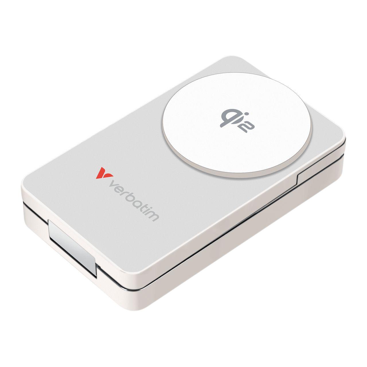Powerbank Magnética Sem Fios 3 em 1 VERBATIM 32296 (10000 mAh - 30 W - USB Type-C - Branco), miniatura 2