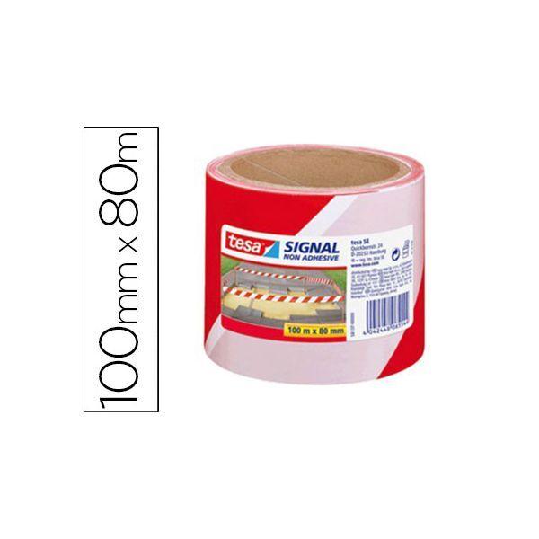 Fita de Sinalização TESA 58137-00000-00 (10 m x 80 mm - Vermelho/Branco), miniatura 2