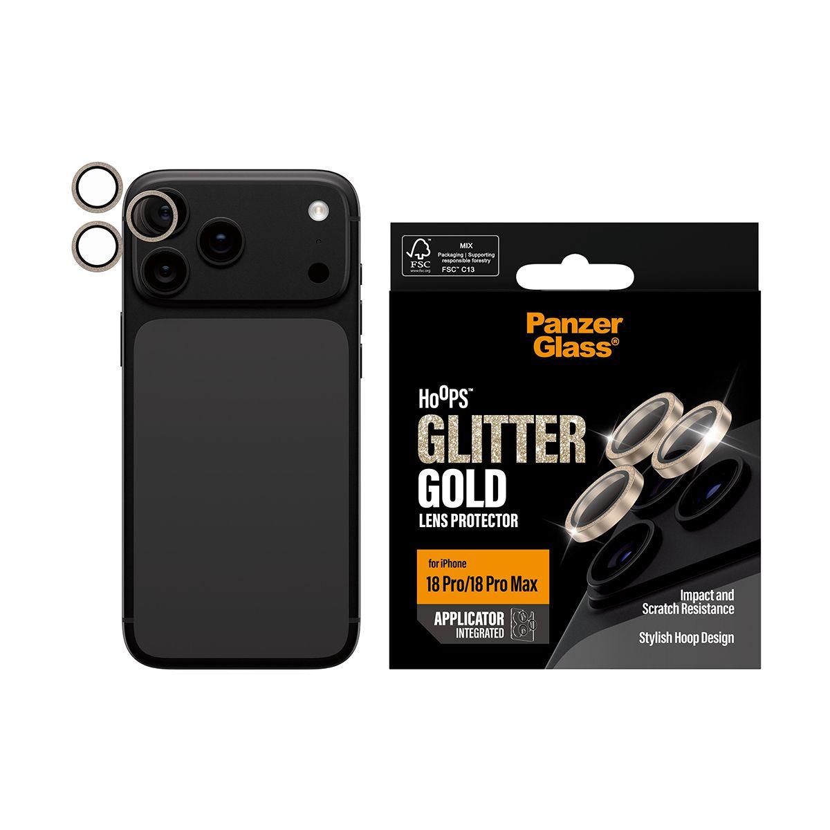Protetor de Lentes de Câmara PANZERGLASS Hoops (Silicone - Dourado) — miniatura 2