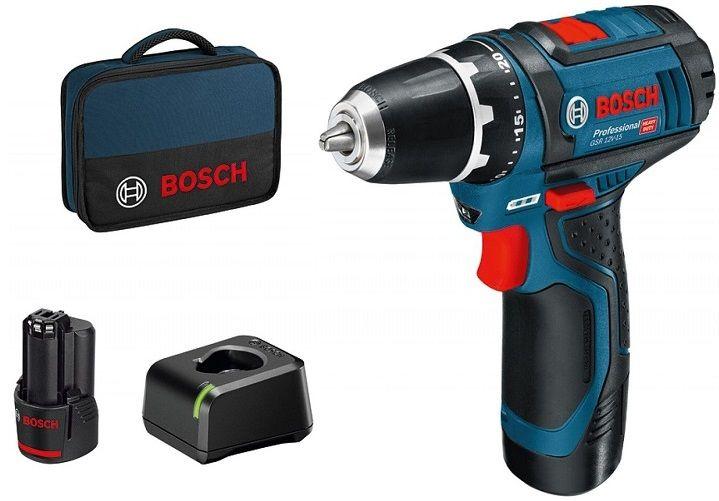 Aparafusadora BOSCH GSR 12V-15 Professional (Preto, Azul e Vermelho), miniatura 3