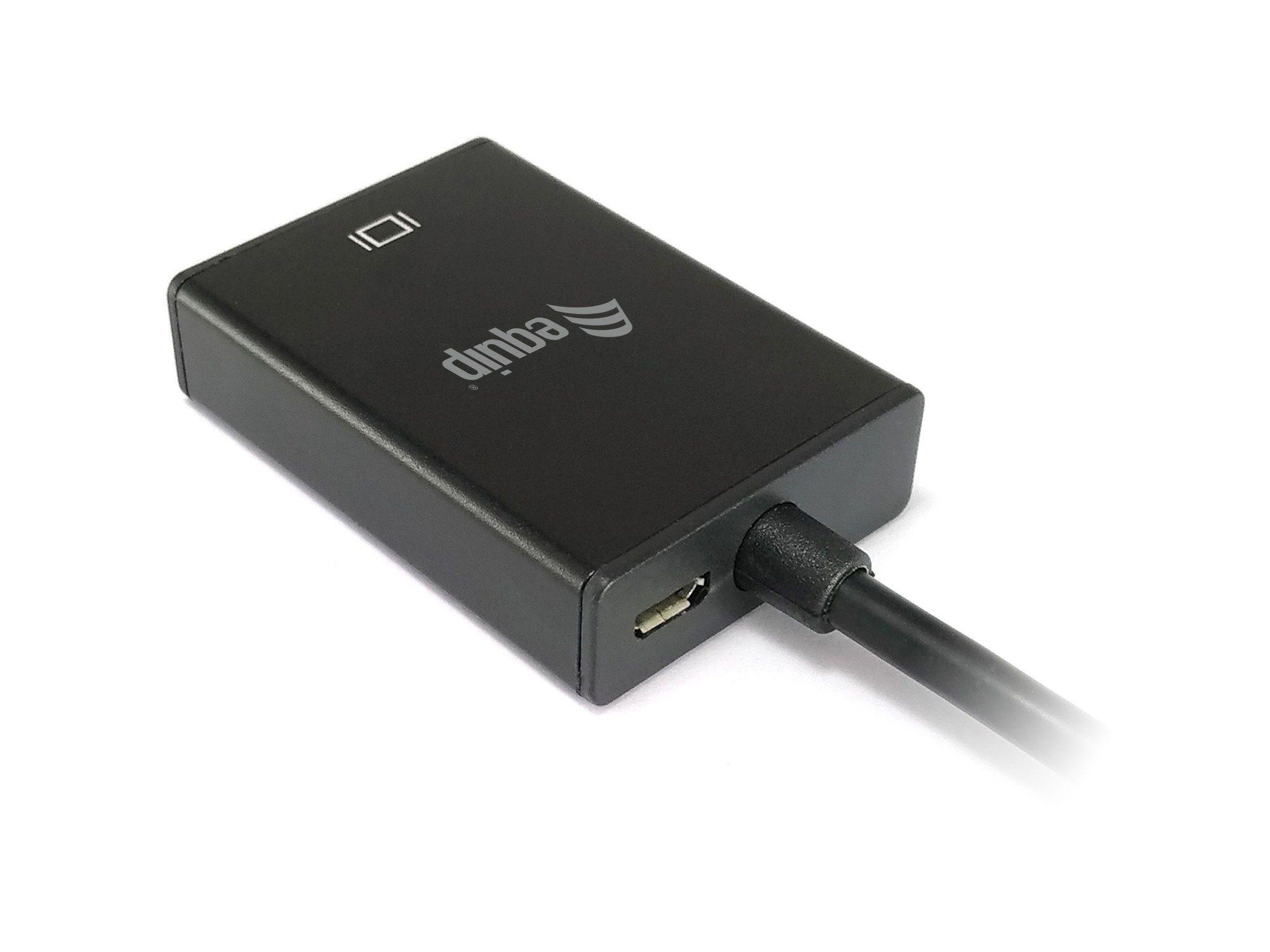 Adaptador VGA para HDMI EQUIP 119038 (0,2 m - DVI-D + USB - Windows, macOS e Linux - Preto), miniatura 5