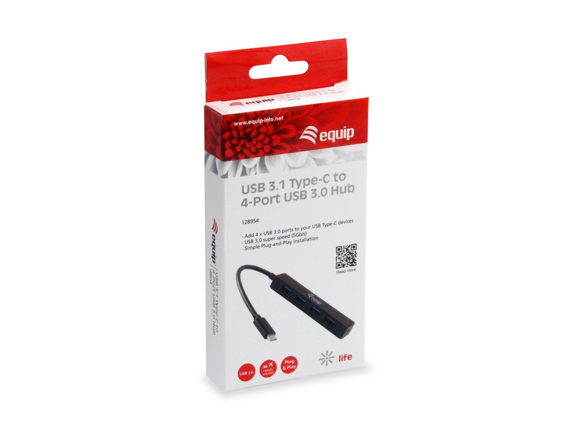 Hub USB-C EQUIP 128954 (Preto) — miniatura 2