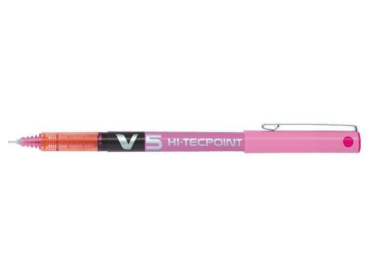 Caneta de Tinta Líquida PILOT V5 (Rosa)