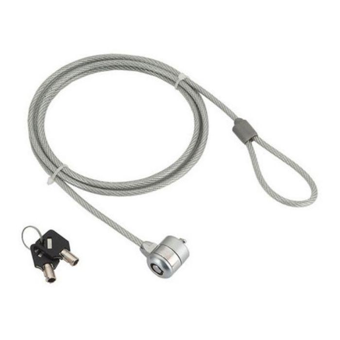 Cadeado de Cabo para Portátil GEMBIRD LK-K-01 (Chave - 1,8 m - 4 mm - Prateado), miniatura 2