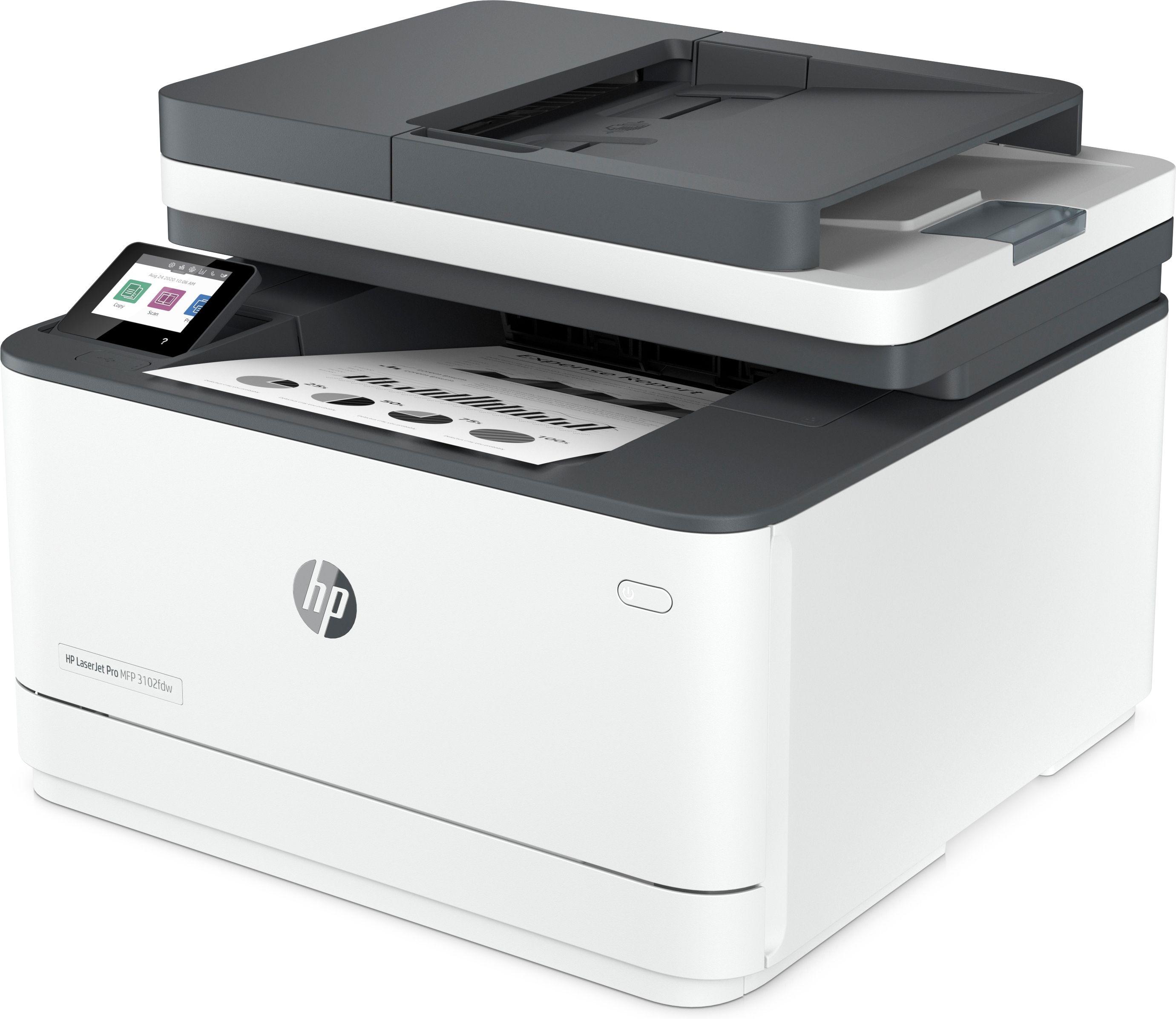 Impressora Multifunções Laser HP LaserJet Pro 3102fdw (A4 - Impressão a preto e branco - 250 folhas - Branco) — miniatura 2