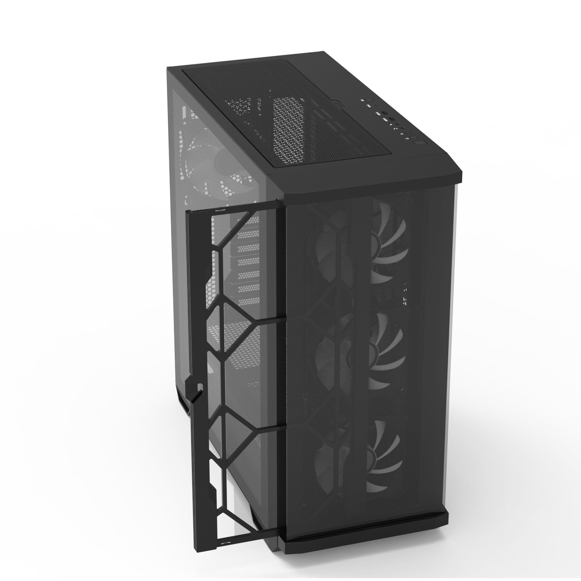 Caixa de Computador ZALMAN Z10 DUO (ATX, Mini-ATX, Mini-ITX - Midi Tower - Plástico, aço, vidro temperado - Preto), miniatura 5