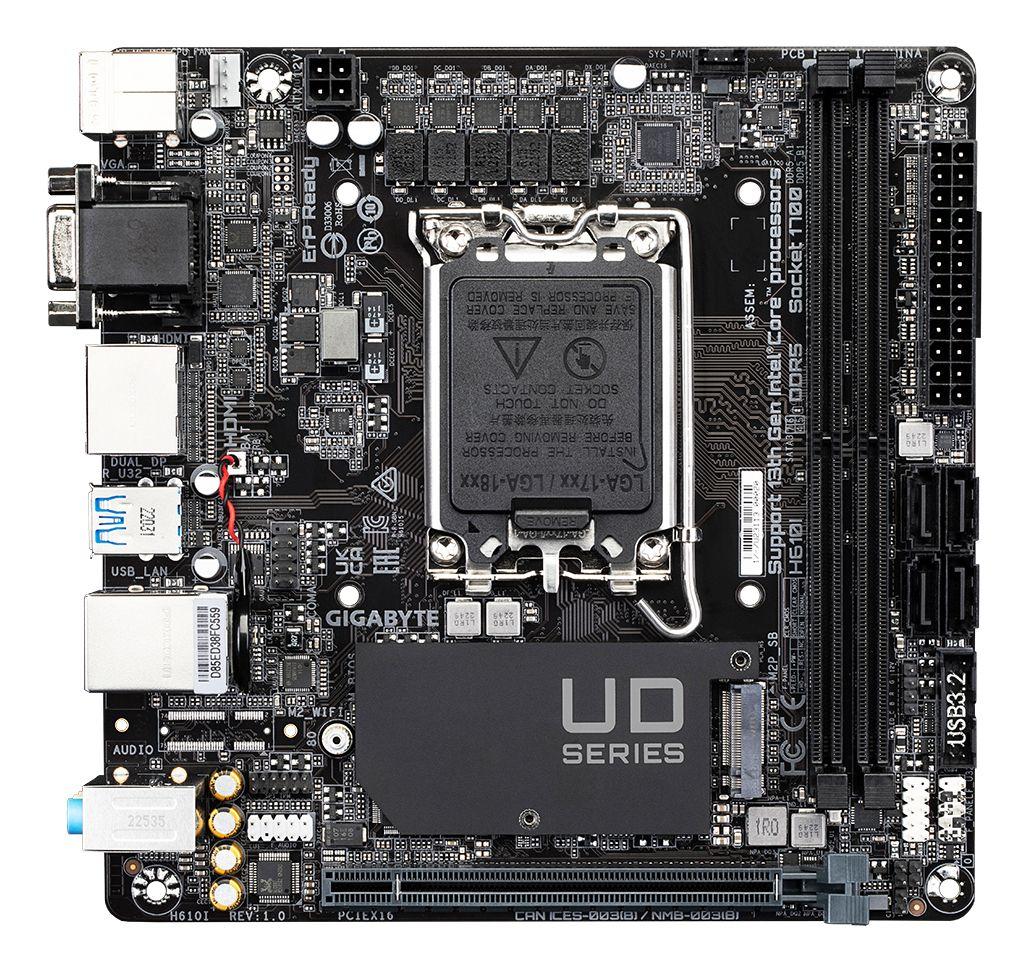 Motherboard GIGABYTE H610I (LGA 1700 - Mini-ITX - HD Graphics - Preto), miniatura 2