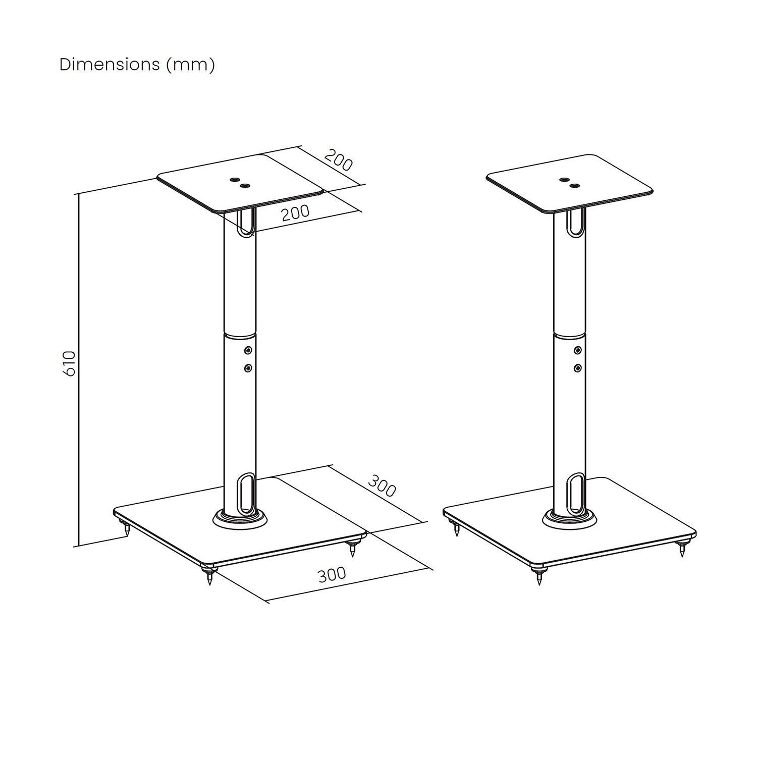 Suporte de Chão para Colunas AISENS SPK10U-431 (Preto), miniatura 7