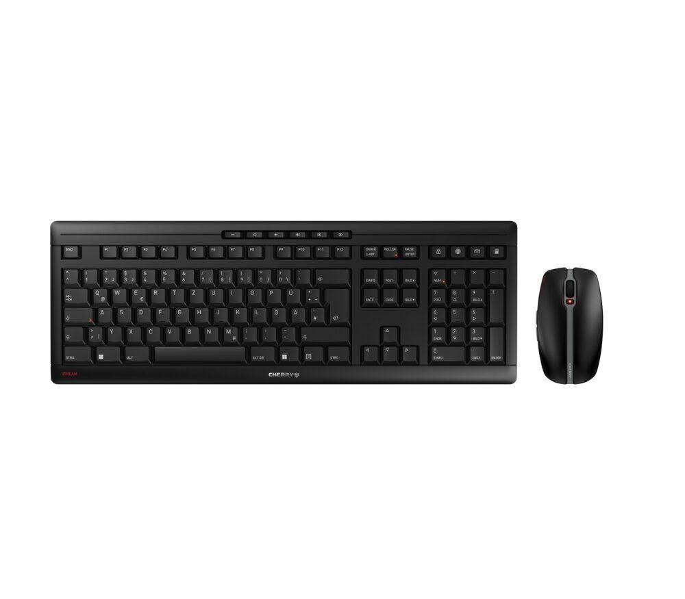 Conjunto Teclado e Rato CHERRY STREAM DESKTOP JD-8500GB-2 (Inglês - CHERRY SX - Tamanho completo - Preto)