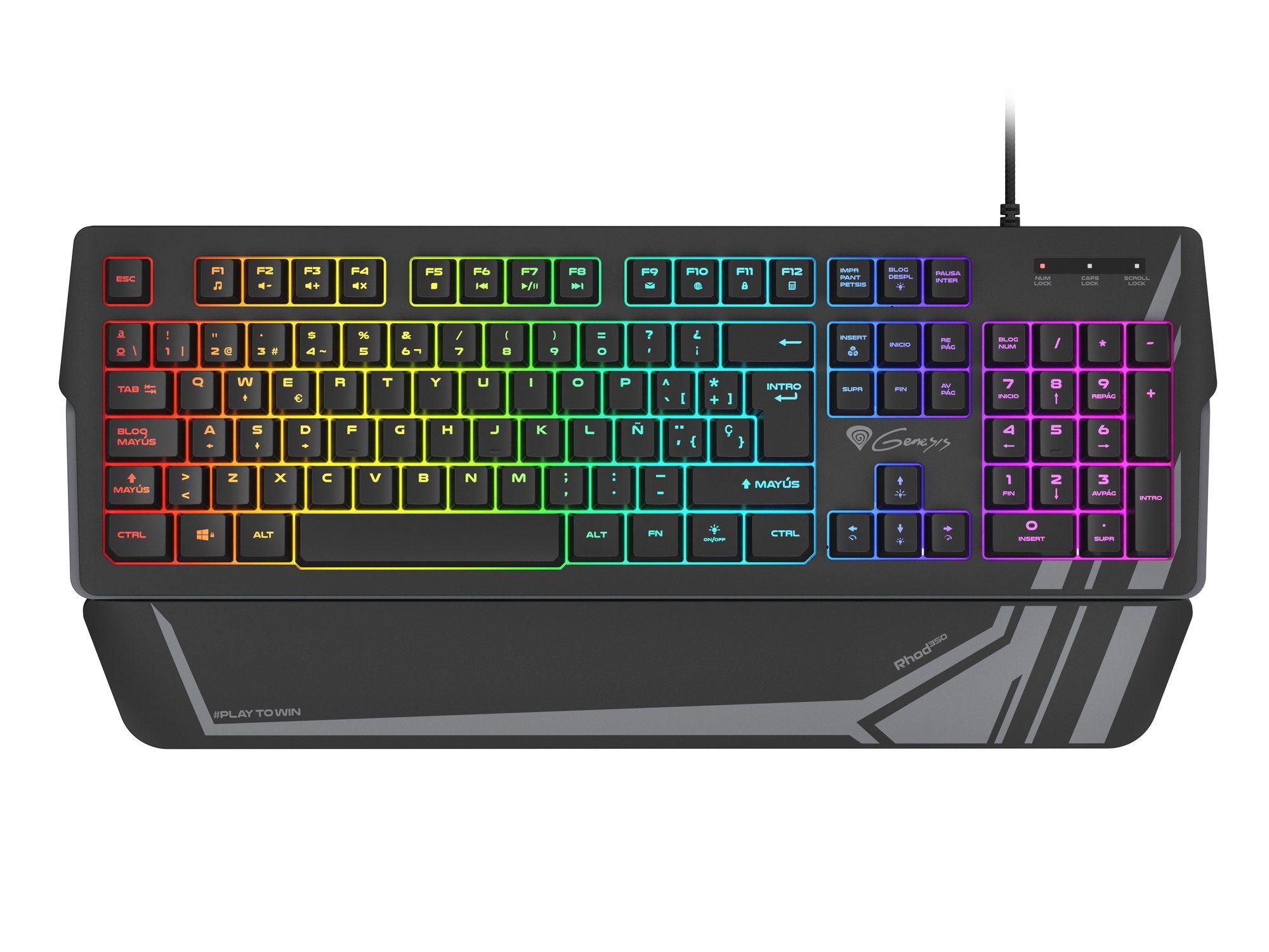 Teclado GENESIS Rhod 350 RGB (Espanhol - Interruptor de membrana - Tamanho completo - Preto) — miniatura 2