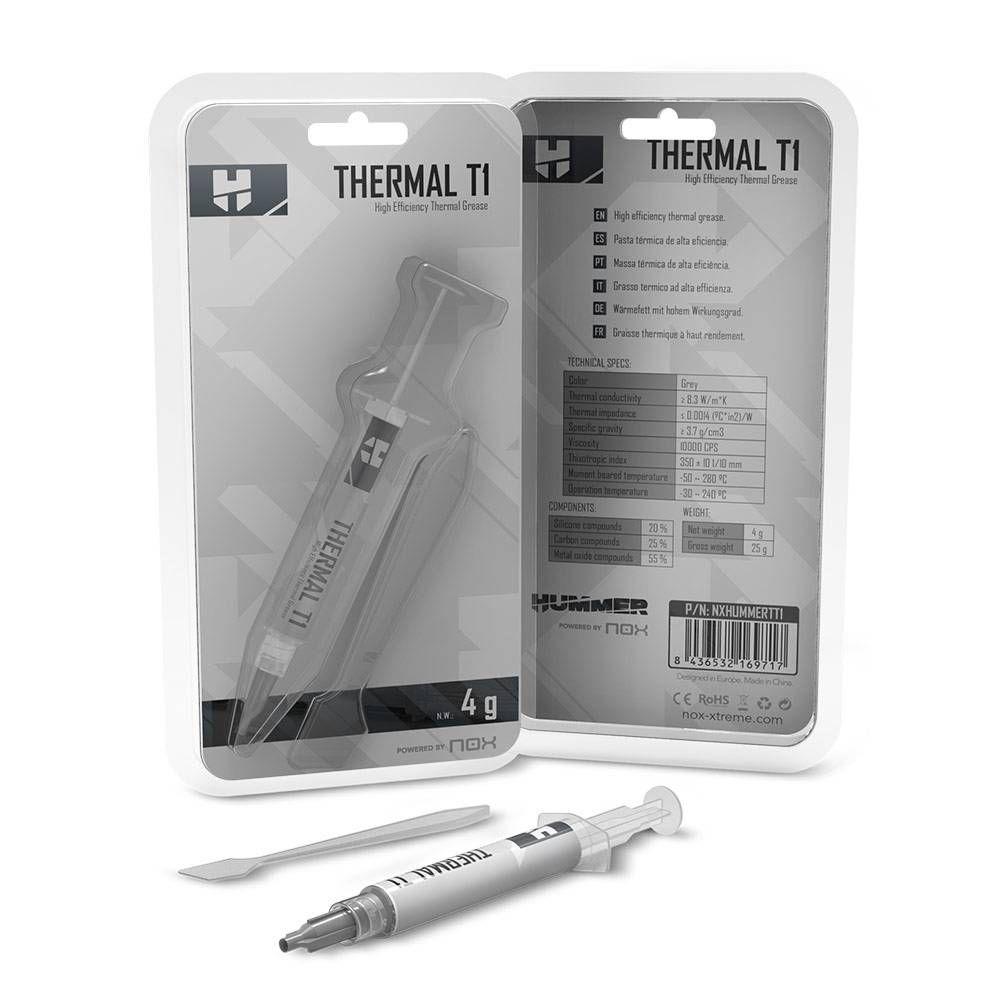Pasta Térmica NOX Hummer Thermal T1 (Plástico de bolhas - 8,3 W/m·K - 3,7 g/cm³ - Cinzento) — miniatura 3