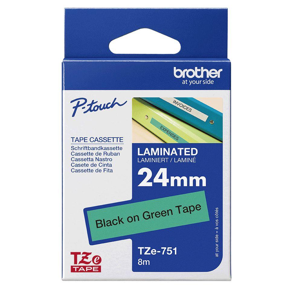 Fita de Impressão BROTHER TZe-751 (Preto sobre Verde), miniatura 4