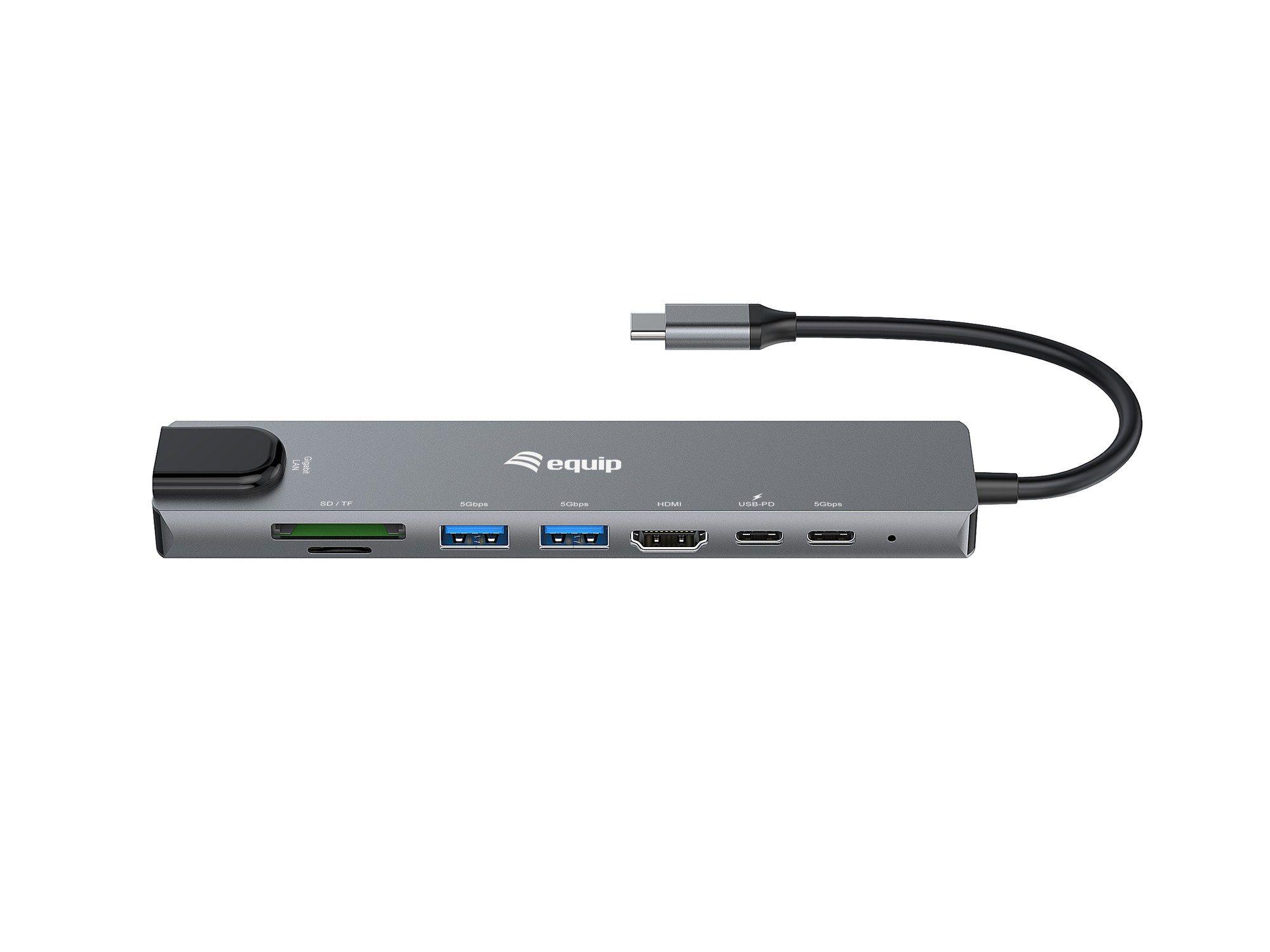 Base de Ligação e Replicador de Portas EQUIP 133497 (0,25 m - USB Type-C - Preto/Cinzento) — miniatura 2
