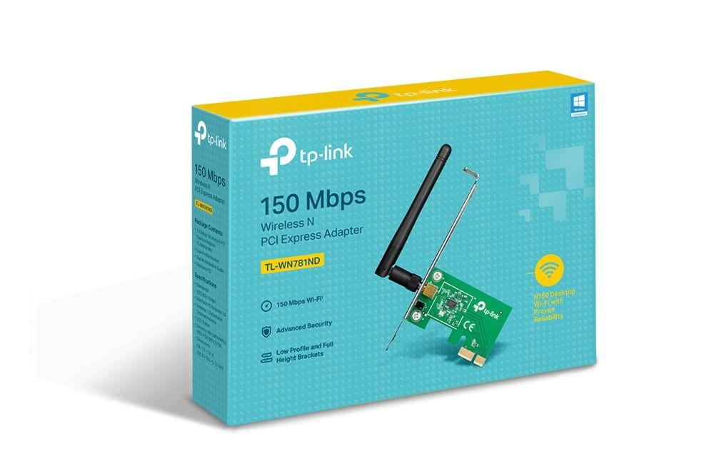 Placa de Rede PCIe TP-LINK TL-WN781ND (150 Mbit/s - Single-band - PCI Express - Verde) — miniatura 5