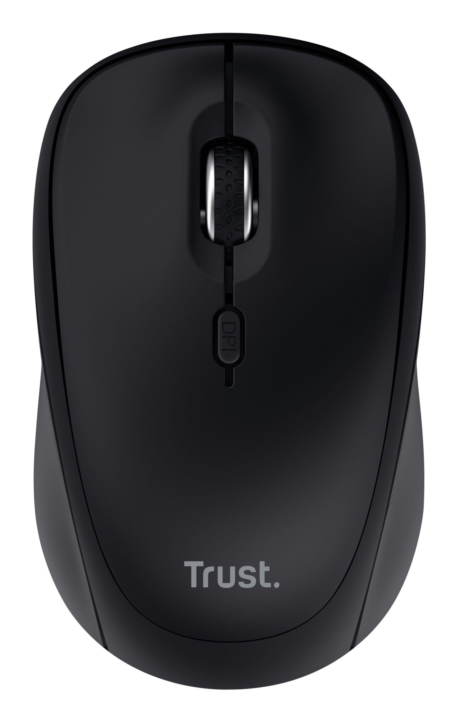 Rato TRUST Yvi+ (Ambidestro - 1600 DPI - Ótico - Preto) — miniatura 2