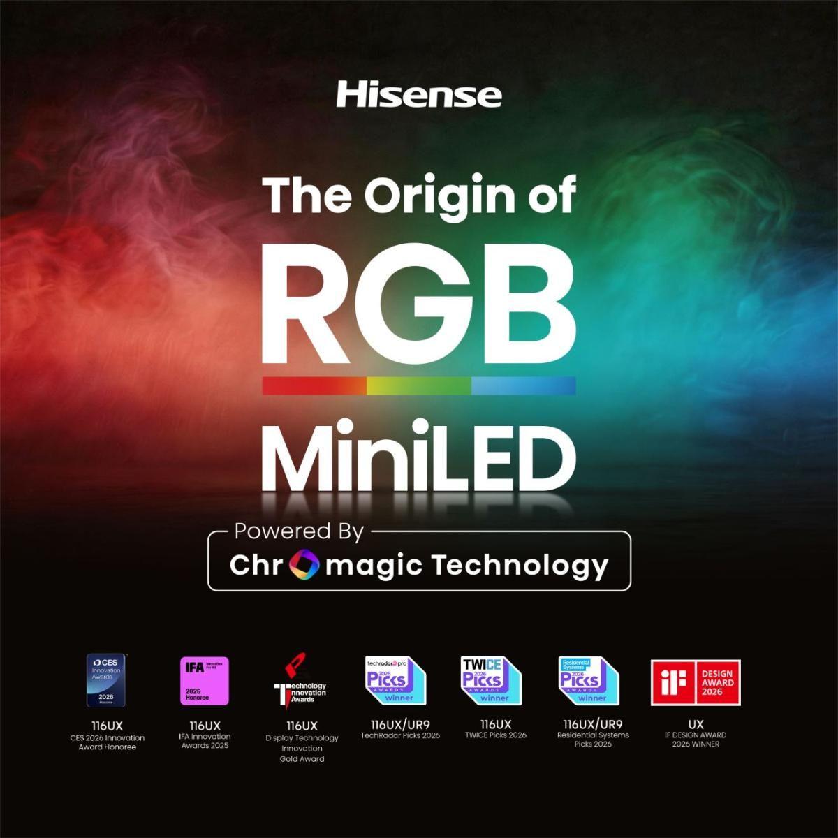 Televisão HISENSE TV 85UR8S (85" - 4K Ultra HD - RGB-Mini LED - 180 Hz - Preto)