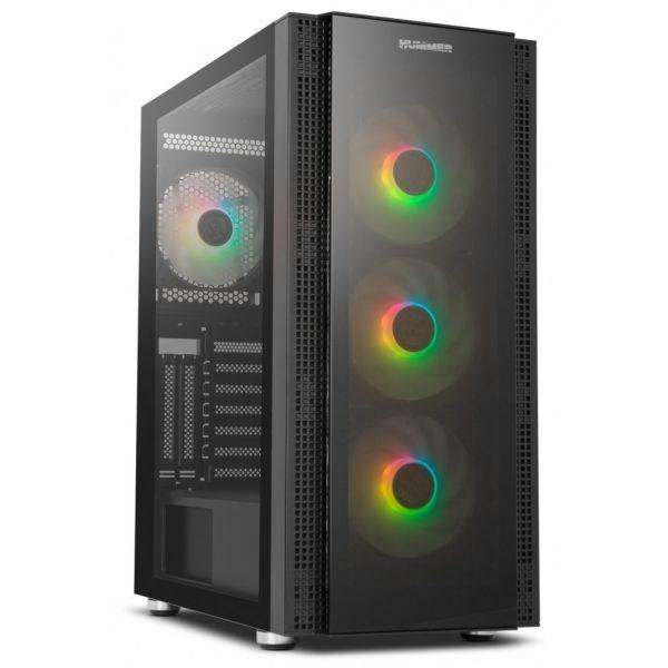 Caixa PC NOX Hummer Horus (Midi Tower - ATX, EATX, Micro ATX, Mini-ITX - SPCC, vidro temperado - Preto), miniatura 2