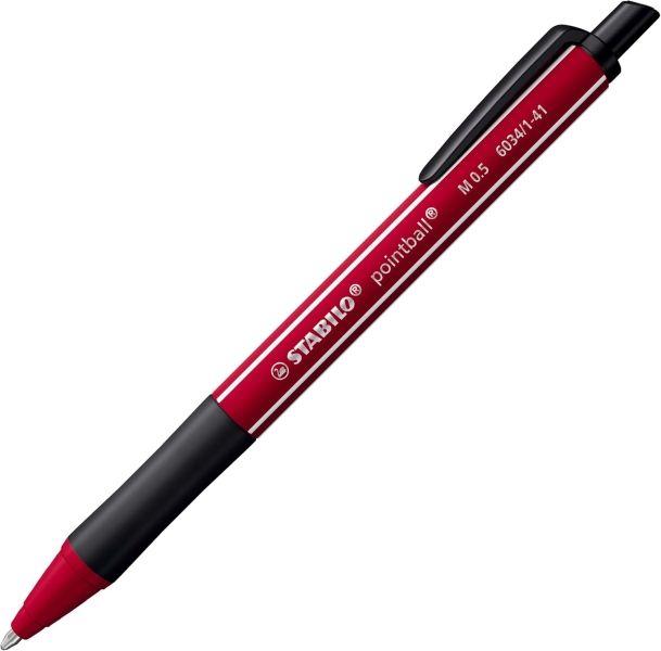 Caneta Esferográfica STABILO Pointball Naturecolors Wildflower (87% bioplástico - Vermelho Borgonha)