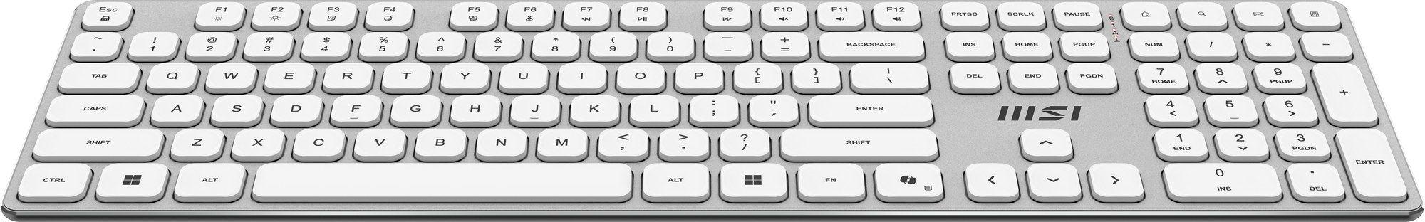 Conjunto Teclado e Rato Sem Fios MSI FORGE K210 W (FR - Mecânico - Standard - Branco) — miniatura 4