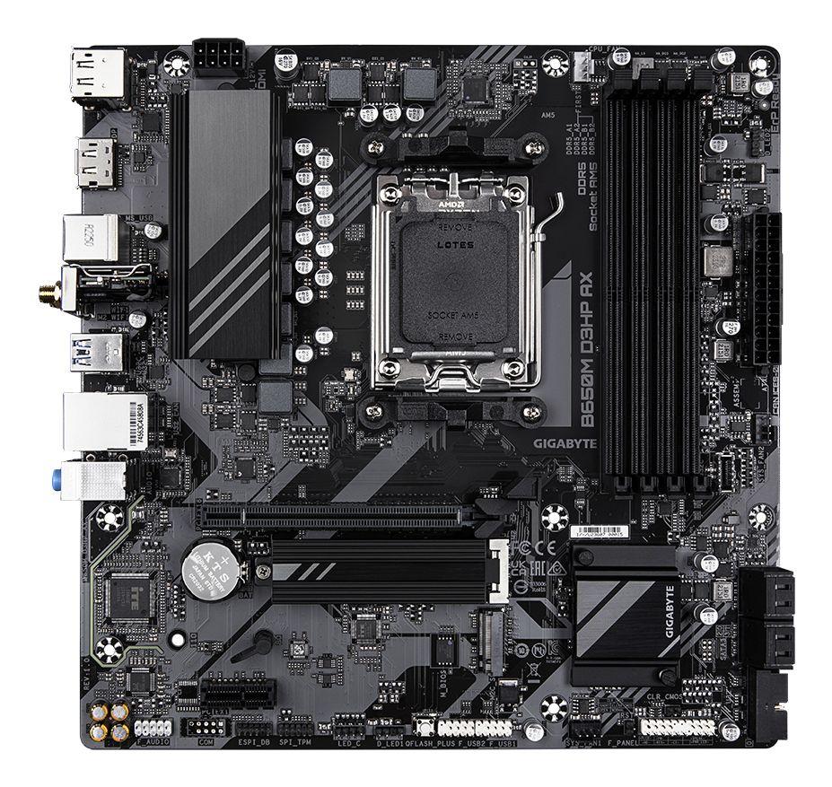 Motherboard GIGABYTE B650M D3HP AX (AM5 - micro ATX - DDR5-SDRAM - Castanho) — miniatura 2