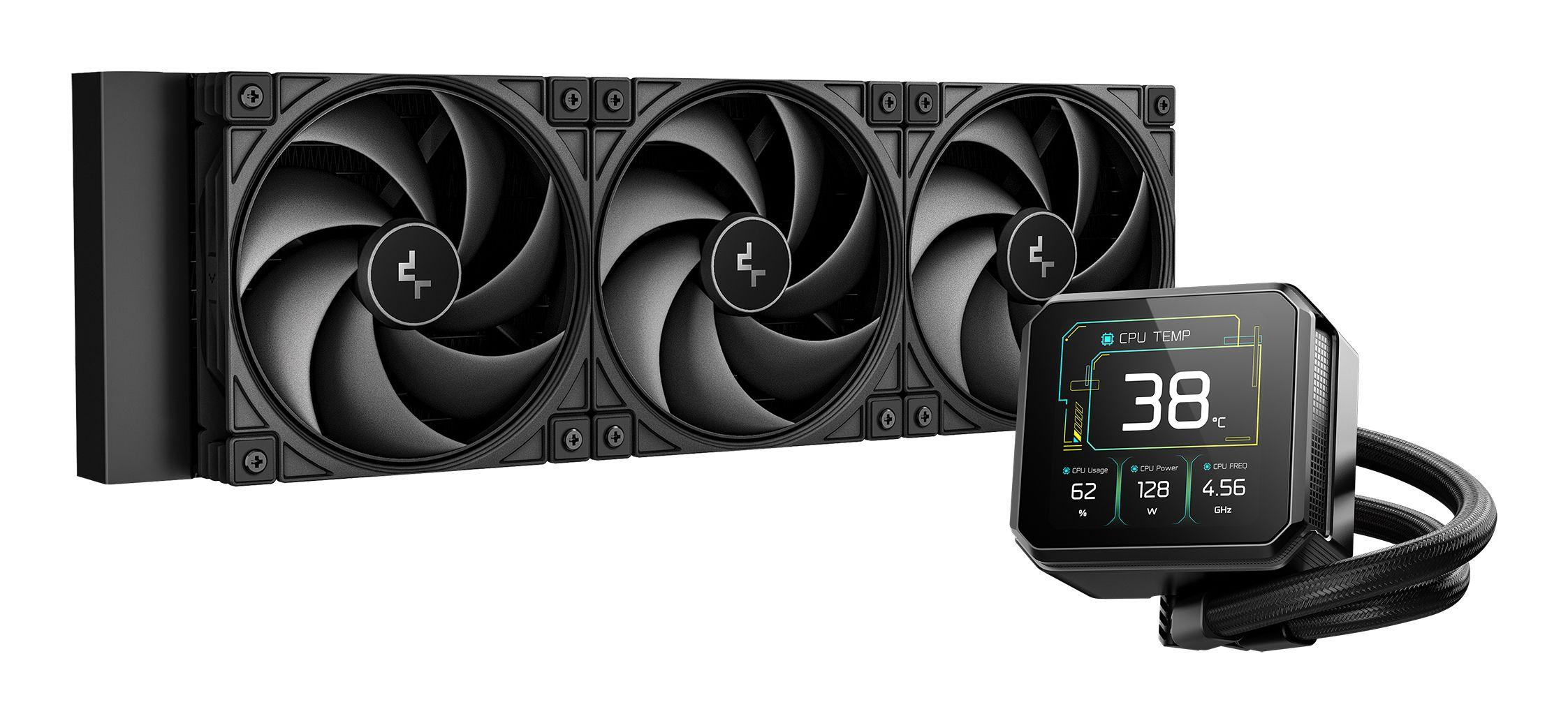 Kit de Arrefecimento Líquido DEEPCOOL Spartacus 360 LCD (12 cm - 2500 RPM - Multi - Preto)