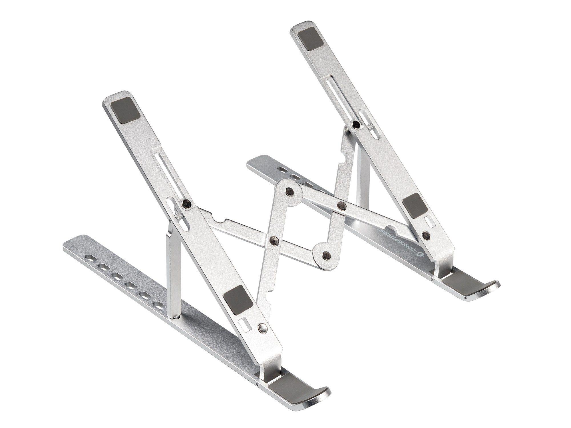 Suporte para Portátil CONCEPTRONIC Thana Ergo F (Até 15,6″ - Ajustável - Prateado)