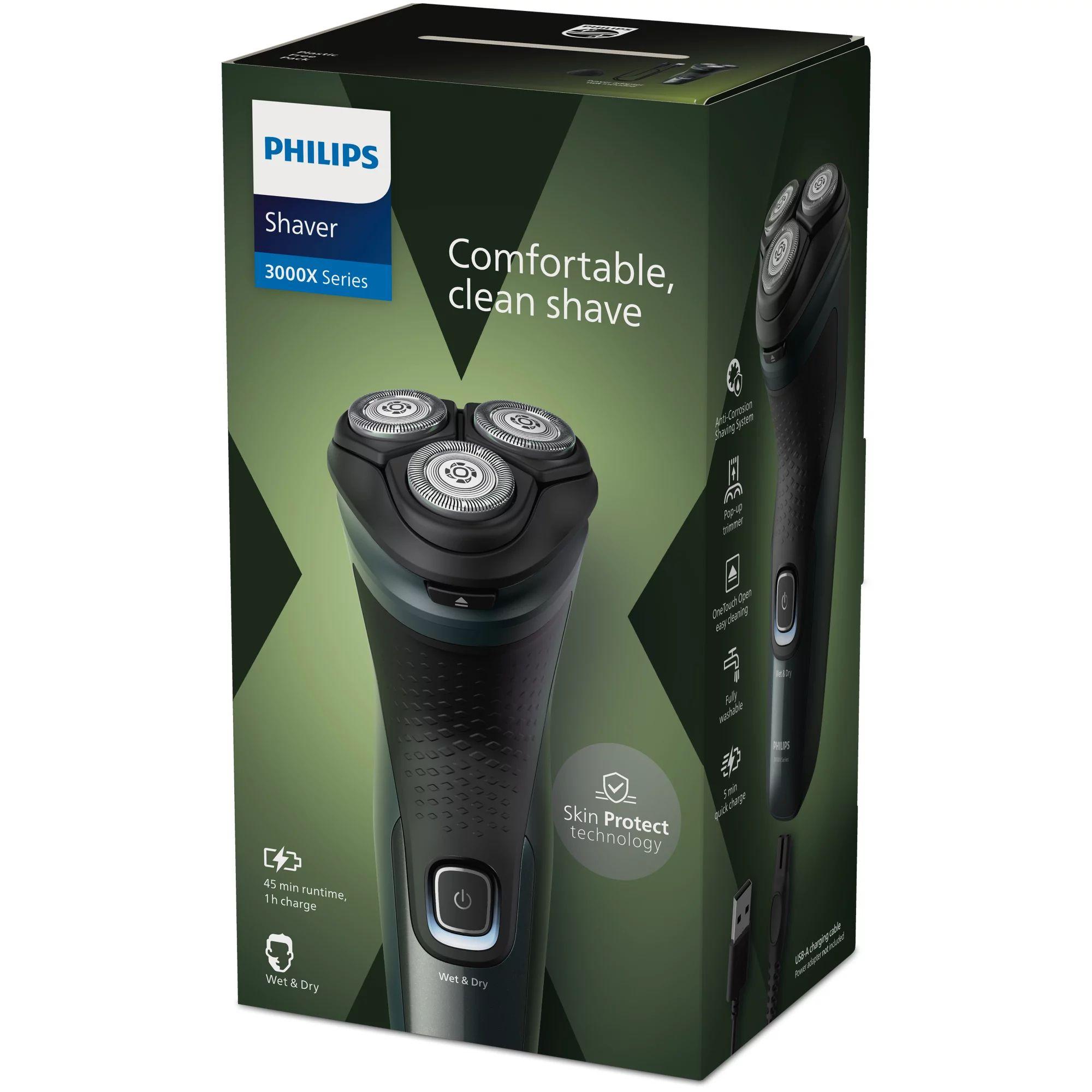 Máquina de Barbear PHILIPS Shaver 3000X X3052/00 (Preto e Verde), miniatura 2