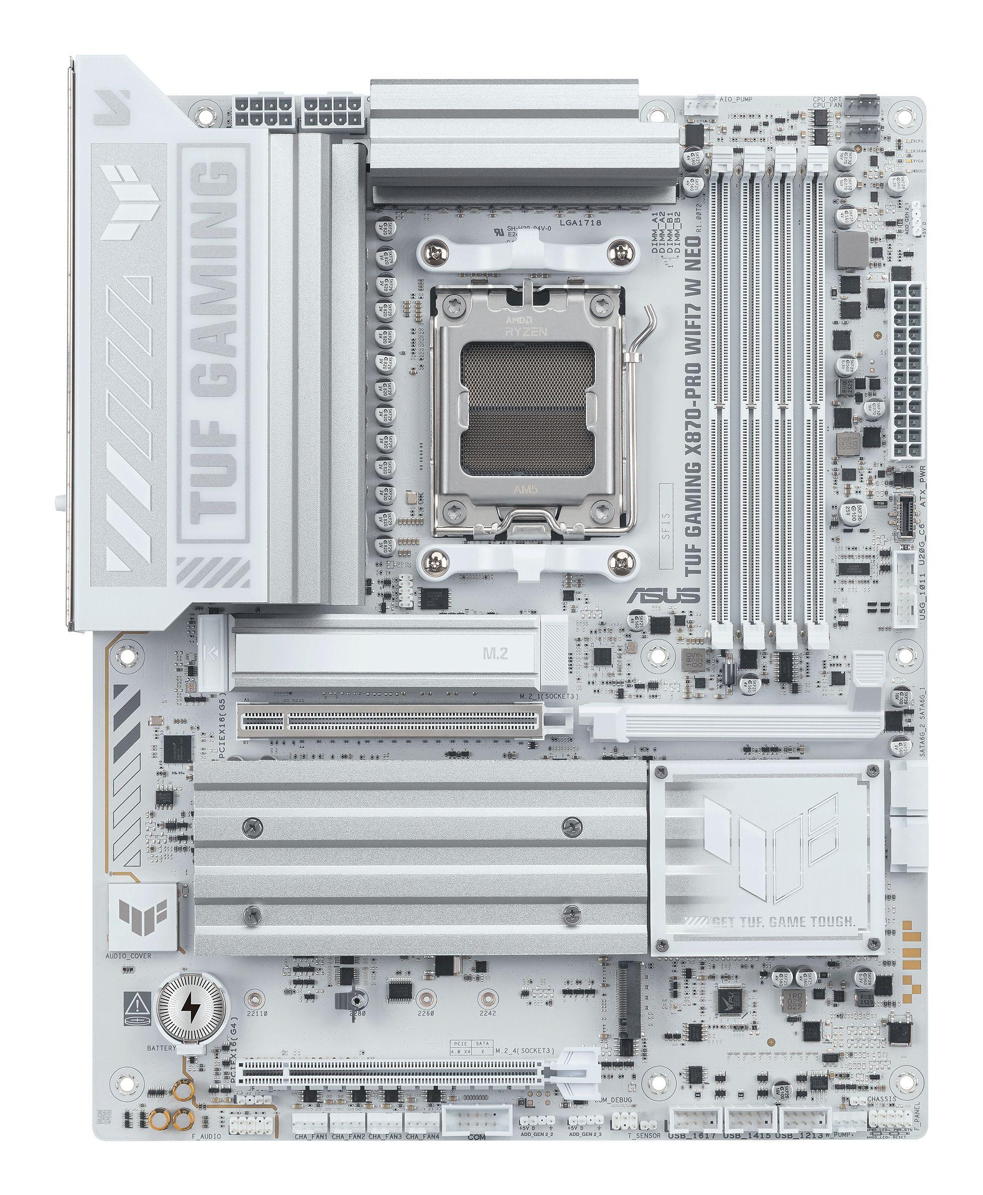 Motherboard ASUS TUF GAMING X870-PRO WIFI7 W NEO (AM5 - ATX - Duplo canal - Branco)