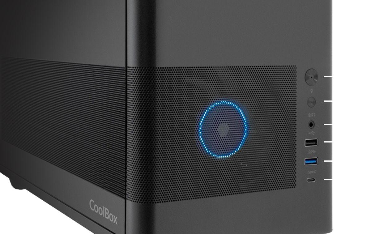 Caixa PC COOLBOX MP2 (Mini-ATX, Mini-ITX, Micro ATX - Midi Tower - Aço SPCC de 0,8 mm - Preto), miniatura 6