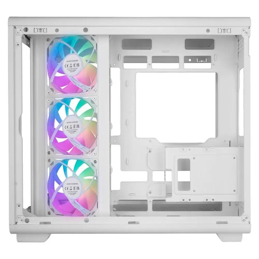 Caixa ATX MARS GAMING MC-REV ARGB (ATX, Micro ATX, Mini-ITX - Torre - Micro ATX, ATX, Mini-ITX - Branco) — miniatura 6