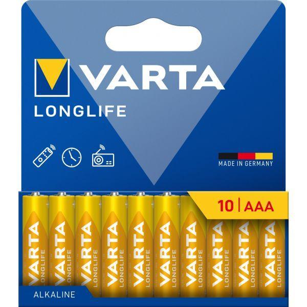 Pilhas Alcalinas VARTA Longlife AAA (10 Unidades - 1,5 V), miniatura 2