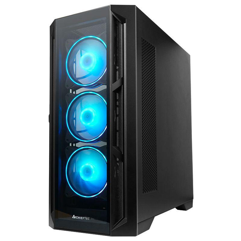 Caixa PC CHIEFTEC APEX GA-01B-TG-OP (Midi Tower - SPCC - 175 mm - Preto) — miniatura 2