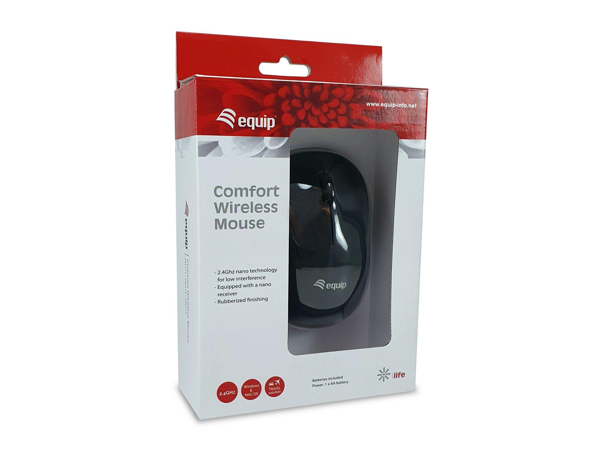 Rato EQUIP 245111 (Ambidestro - 1200 DPI - Ótico - Preto) — miniatura 4