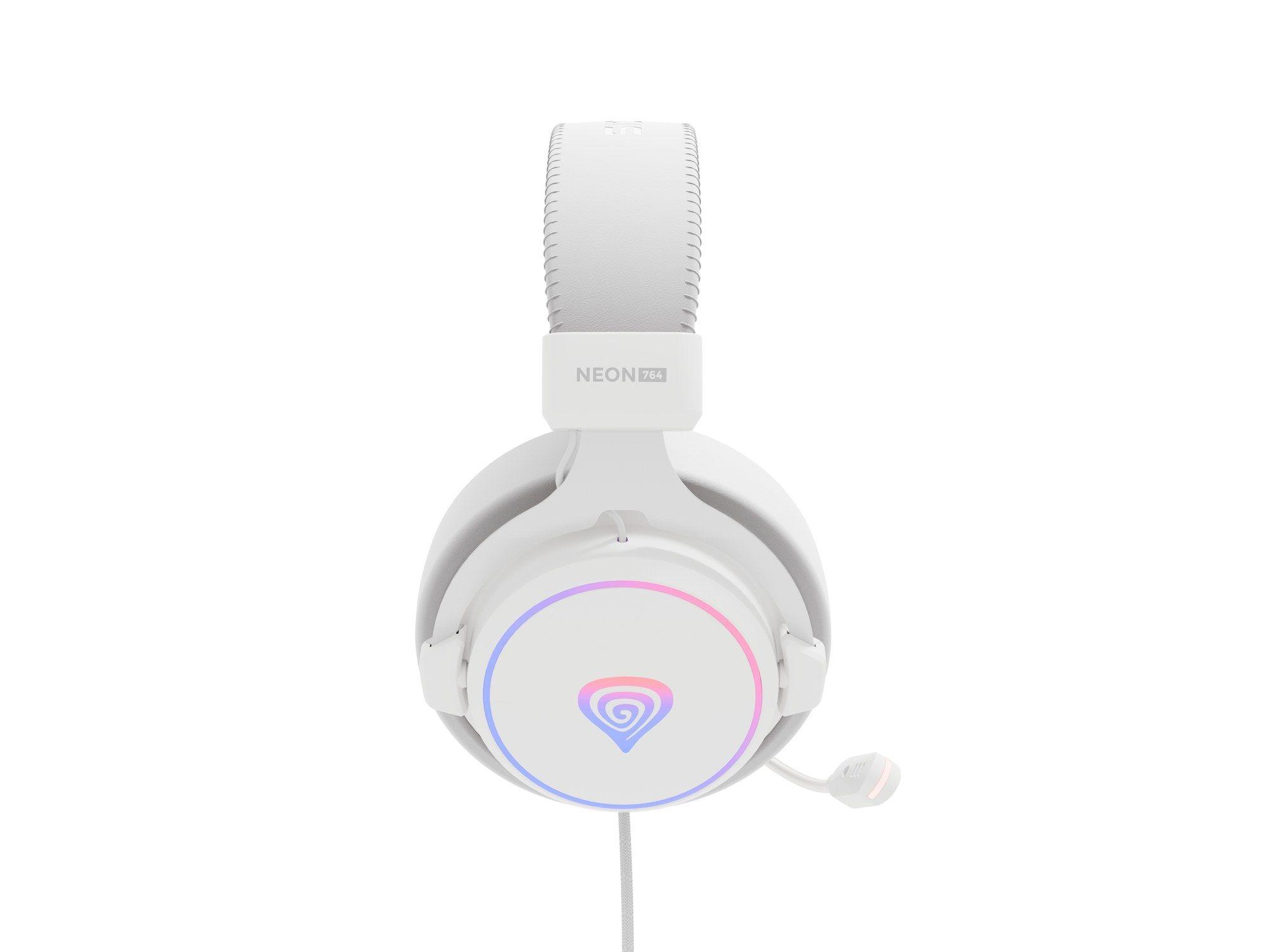Headset Gaming GENESIS Neon 764 (Binaural - Com fios - Circum-aural - Branco) — miniatura 4