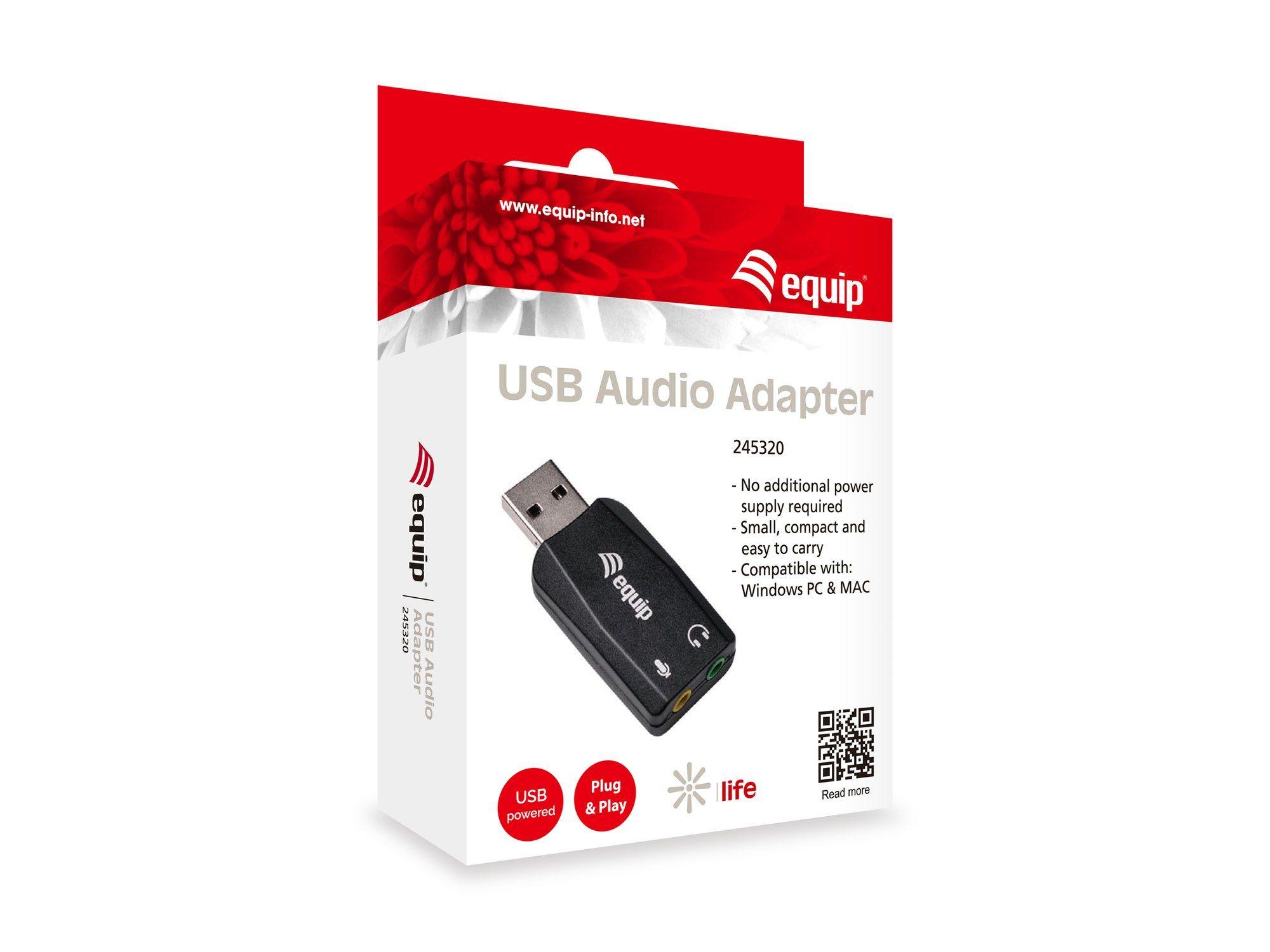 Placa de Som USB EQUIP 245320 (Preto) — miniatura 3