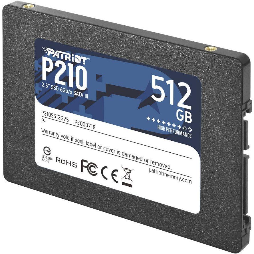 SSD PATRIOT P210 (512 GB - 2,5" - SATA - Preto) — miniatura 3
