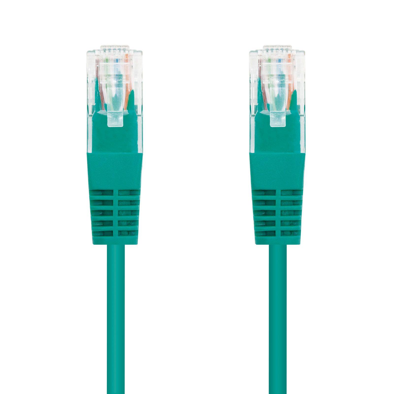Cabo de Rede NANOCABLE 10.20.0100-GR (0,5 m - Cat5e - RJ-45 - Verde) — miniatura 2