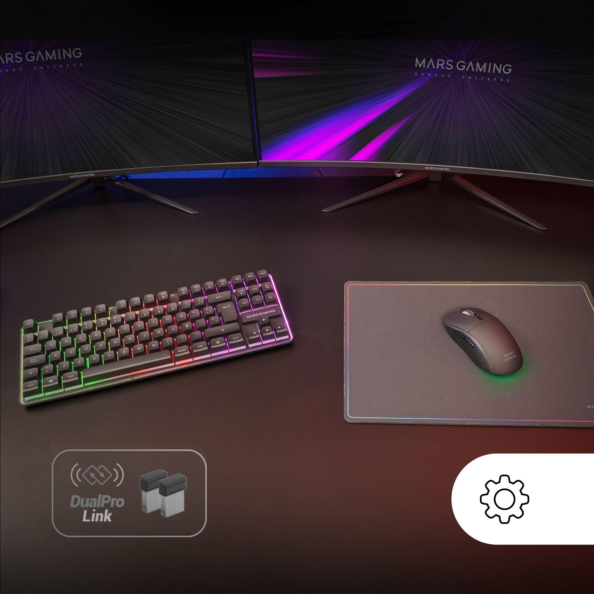 Conjunto Teclado e Rato Gaming MARS GAMING MCPWTKLES (Mão direita - Preto) — miniatura 11